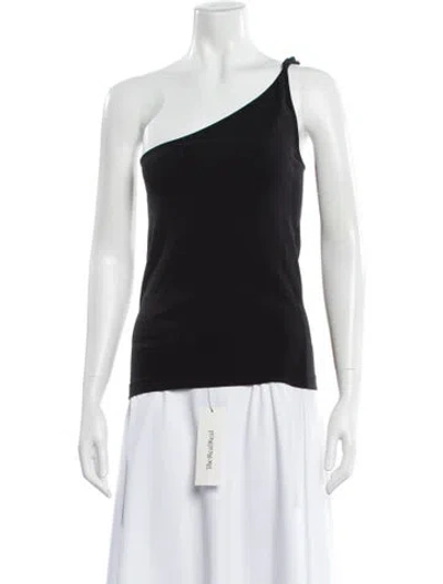 Pre-owned Helmut Lang One-shoulder Sleeveless Top In Gray