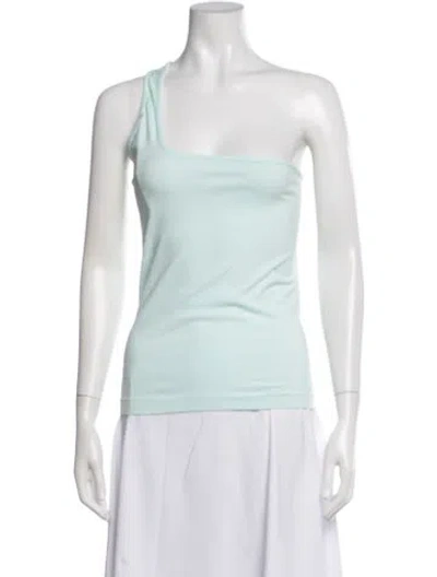 Pre-owned Helmut Lang One-shoulder Sleeveless Top W/ Tags In Green