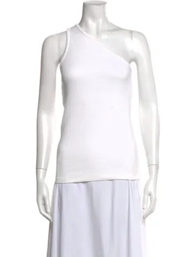 Pre-owned Helmut Lang One-shoulder Sleeveless Top In White