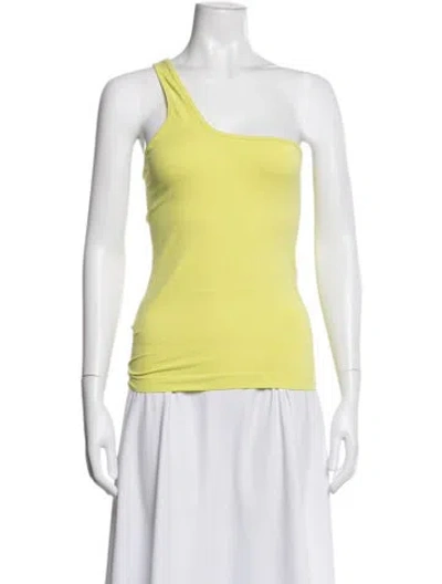Pre-owned Helmut Lang One-shoulder Sleeveless Top In Yellow
