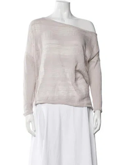 Pre-owned Helmut Lang One-shoulder Sweater In Grey