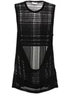 Helmut Lang Open-back Ribbed Tank Top In Black