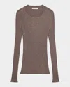 Helmut Lang Open-back Ribbed Wool Top