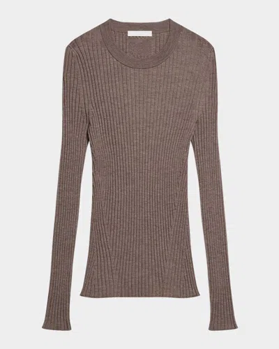 Helmut Lang Open-back Ribbed Wool Top