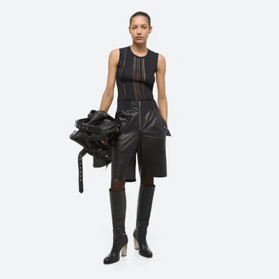 Helmut Lang Sleeveless Open-back Top In Black