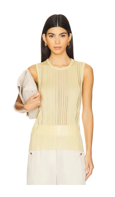 Helmut Lang Open Back Top In Lemon