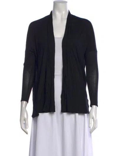 Pre-owned Helmut Lang Open Front Long Sleeve Top In Black
