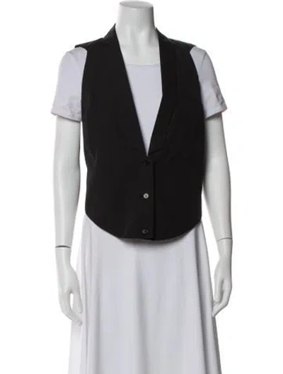 Pre-owned Helmut Lang Open Front Sleeveless Top In Gray