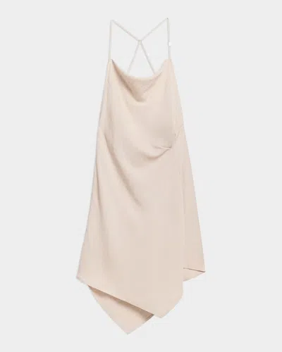 Helmut Lang Open-back Knot Slip Dress In Multi