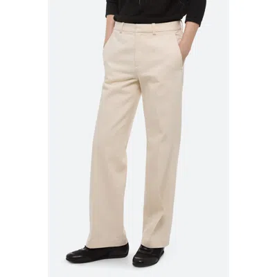 Helmut Lang Organic Cotton Straight Leg Pants In Ecru - E0v