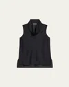 Helmut Lang Organza Cowl-neck Shell Top In Black
