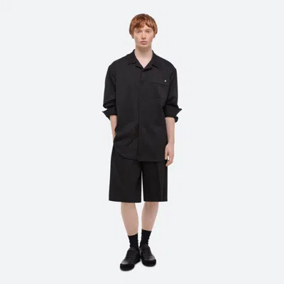 Helmut Lang Oversized Pj Shirt In Black/black