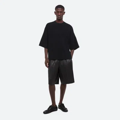 Helmut Lang Oversized Pleated Tee In Black
