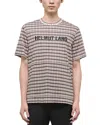 Helmut Lang Men's Check T-shirt With Embroidered Logo In Red Checkered