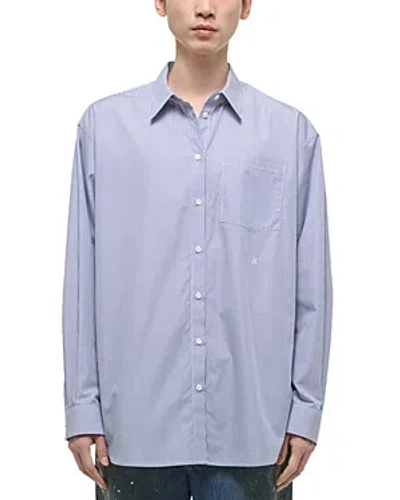 Helmut Lang Oversized Shirt In Blue Stripe