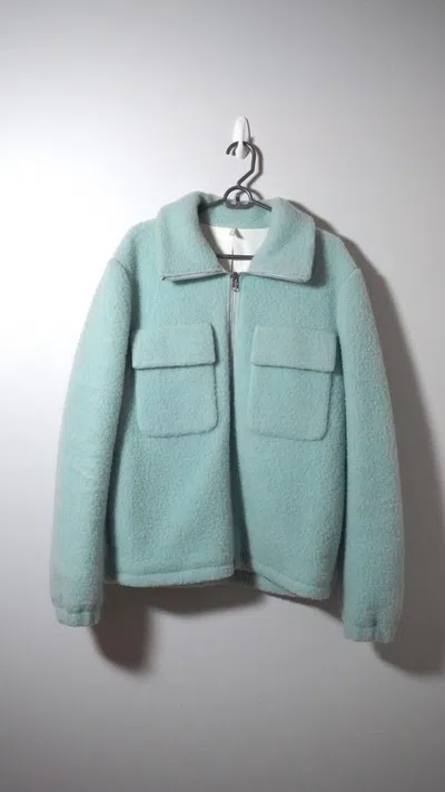 Pre-owned Helmut Lang Oversized Teddy Jacket - Faux Fur - In Green