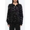 Helmut Lang Wool Palette Sequin Polo Top
