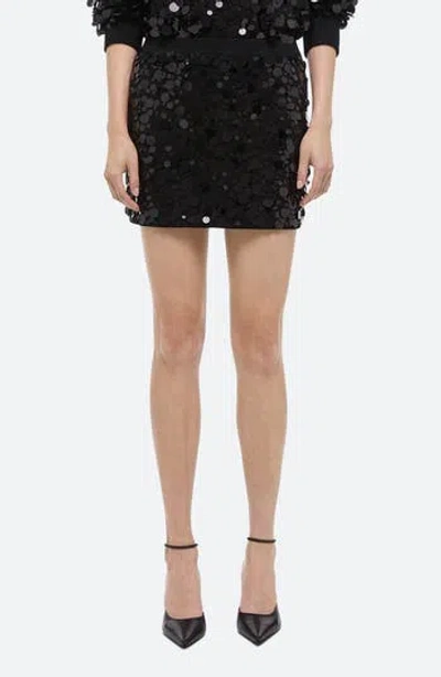 HELMUT LANG HELMUT LANG PAILLETTE WOOL MINISKIRT