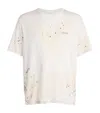 Helmut Lang Hand-painted White Cotton T-shirt In White