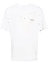 Helmut Lang Paint-splatter Cotton T-shirt In White