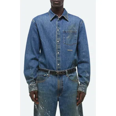 Helmut Lang Denim Shirt Jacket In Indigo