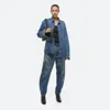 Helmut Lang Denim Shirt Jacket In Mid Indigo Painter