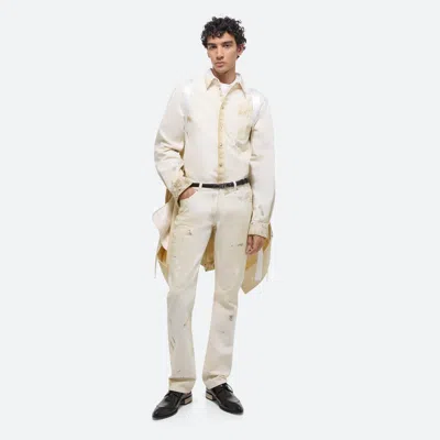 Helmut Lang Painted Ecru Shirt In Ecru Painter