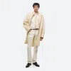 Helmut Lang Men's Paint Splatter Denim Parka In Ecru Painter