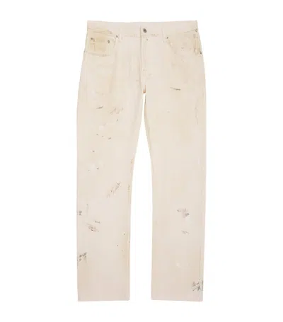 Helmut Lang Painted Straight Jeans In Neutral