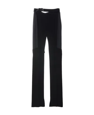 Helmut Lang Panel Waist-strap Skinny Trousers In White