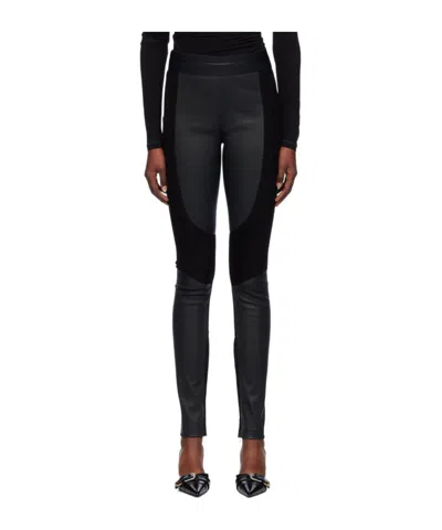 Helmut Lang Panelled Slim-fit Trousers In Black