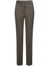 Helmut Lang Panelled Slim-fit Trousers In Brown