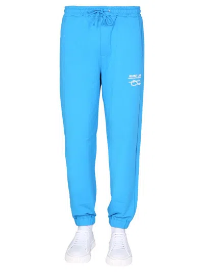 Helmut Lang "knot" Jogging Pants In Blue