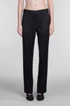 Helmut Lang Pants In Black Polyester In Black