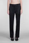 Helmut Lang Pants In Black Polyester In Black