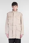 Helmut Lang Parka In Beige Cotton In Neutral