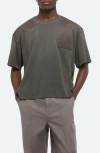 Helmut Lang Relaxed Fit Patch Tee In Green