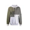 Helmut Lang Patchwork Logo-print Pullover Hoodie In 绿色的