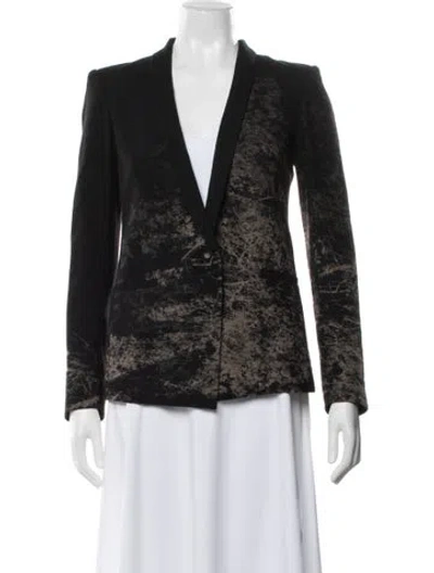 Pre-owned Helmut Lang Patterned Blazer In Black