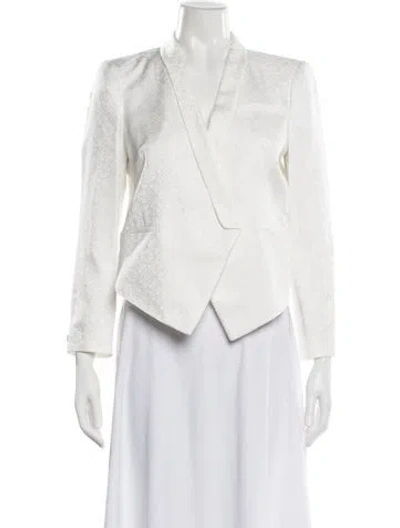 Pre-owned Helmut Lang Patterned Blazer In White