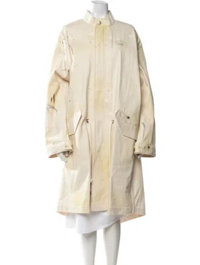 Pre-owned Helmut Lang Patterned Coat W/ Tags In Neutrals