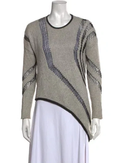 Pre-owned Helmut Lang Patterned Crew Neck Sweater In Black/grey