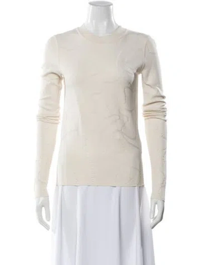 Pre-owned Helmut Lang Patterned Crew Neck Top In Neutral