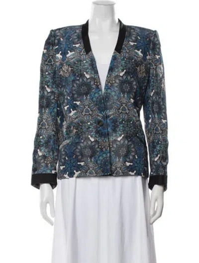Pre-owned Helmut Lang Patterned Jacket In Blue