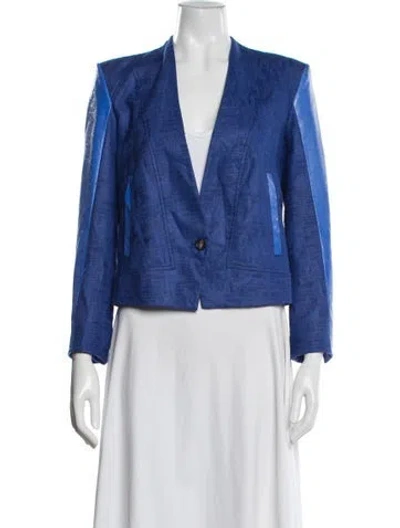 Pre-owned Helmut Lang Patterned Jacket In Blue