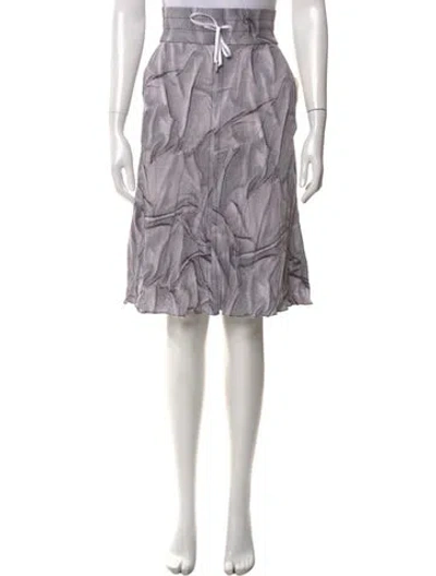 Pre-owned Helmut Lang Patterned Midi Length Skirt In Gray