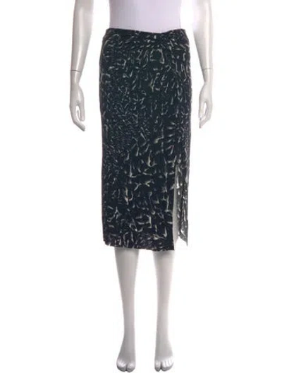 Pre-owned Helmut Lang Patterned Midi Length Skirt In Multicolor