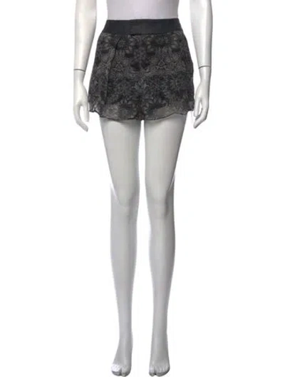 Pre-owned Helmut Lang Patterned Mini Shorts In Black
