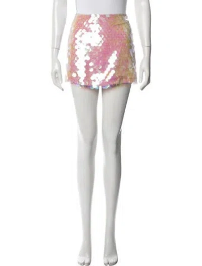 Pre-owned Helmut Lang Patterned Mini Skirt W/ Tags In Pink