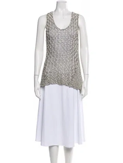 Pre-owned Helmut Lang Patterned Scoop Neck Top In Multi